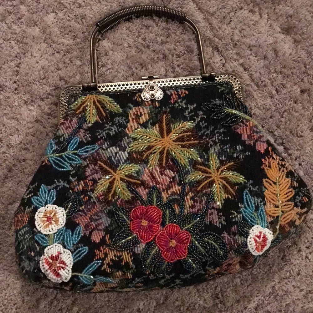 Beaded Upholstery Handbag